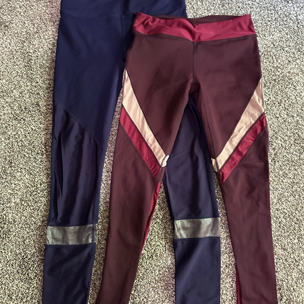 BUNDLE- Stylish Navy and Burgundy Leggings Set